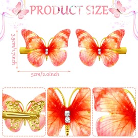 18 PCS Girls Butterfly Hair Clips,with Diamonds Glitter Barrettes Butterfly Non-Slip Hair Clips,Girls Hair Accessories for Birthday Christmas Day Gift (Color 1)