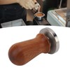 Coffee Leveler Tool Flat Base Wooden Handle 304 Stainless Steel