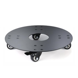 YUjieSTC Plant Stand with Wheels,3.0mm Thick Aluminum Alloy Plant Caddy with Wheels Heavy Duty, Rolling Plant Stand Holds 14 Inch and 500lbs(Black)