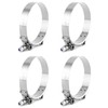 QWORK 3" T-Bolt Hose Clamp Stainless Steel, Working Range 83mm-91mm