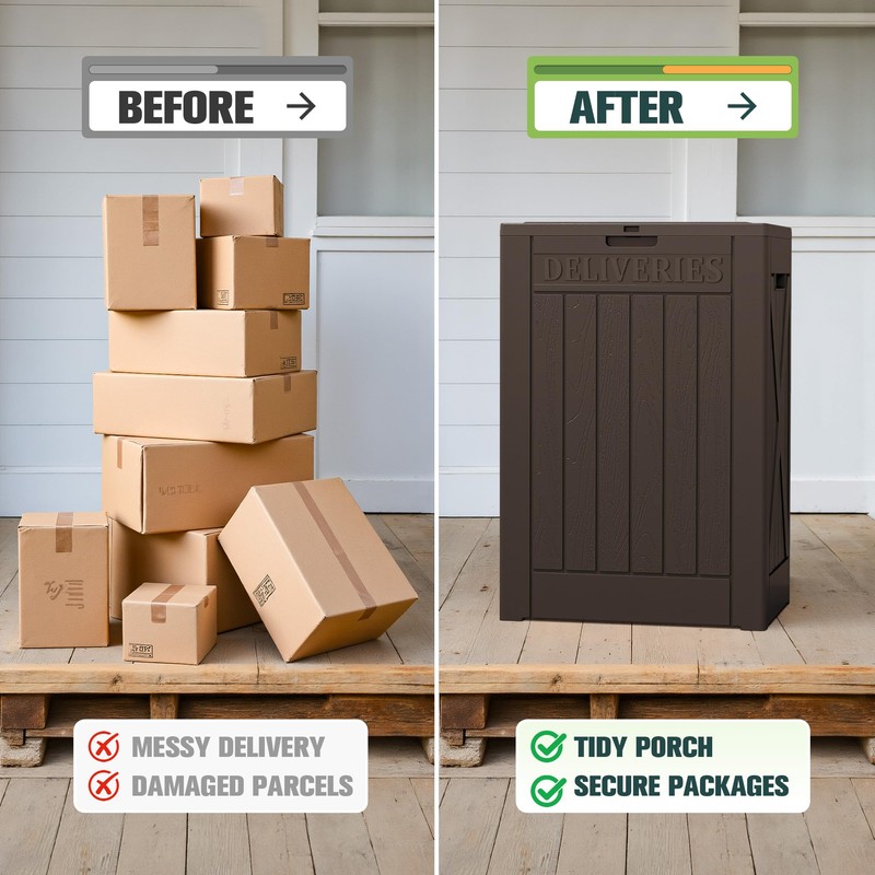 Greesum 52 Gallon Large Outdoor Package Delivery Box for Porch,