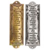 Bless This House Pewter Mezuzah and Brass Mezuzah Both With