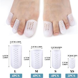 7 pares Protectores de Dedos de Silicona para Hombres y Mujeres Fundas de Gel para Dedos Pequeños Alivio del Dolor de Callos y Ampollas Cojines de Dedos para Aliviar el Dolor de Pies