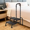 CRUDATE Step Stool with Handle, 2-Step Stools and Adjustable Handrail