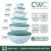 COOK WITH COLOR 12 Pc Glass Mixing Bowl Set with