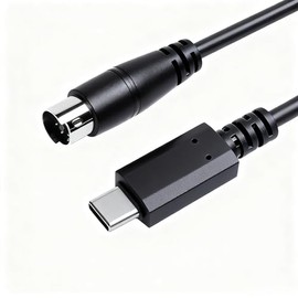 Cable macho USB-C a Mini-din 7 para IK Multimedia iRig Series, iRig HD, iRig HD-A, llaves iRam, iRig I/O 25/49, iRig MIDI 2 Pro, iRig Pro Duo, iRig Pr