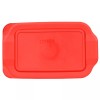 Pyrex 232-PC 11" x 7" Red Rectangular Lid Cover 2