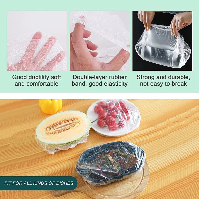 Elastic Fresh Keeping Bags Stretch Bowl Wrap Covers - 200Pcs