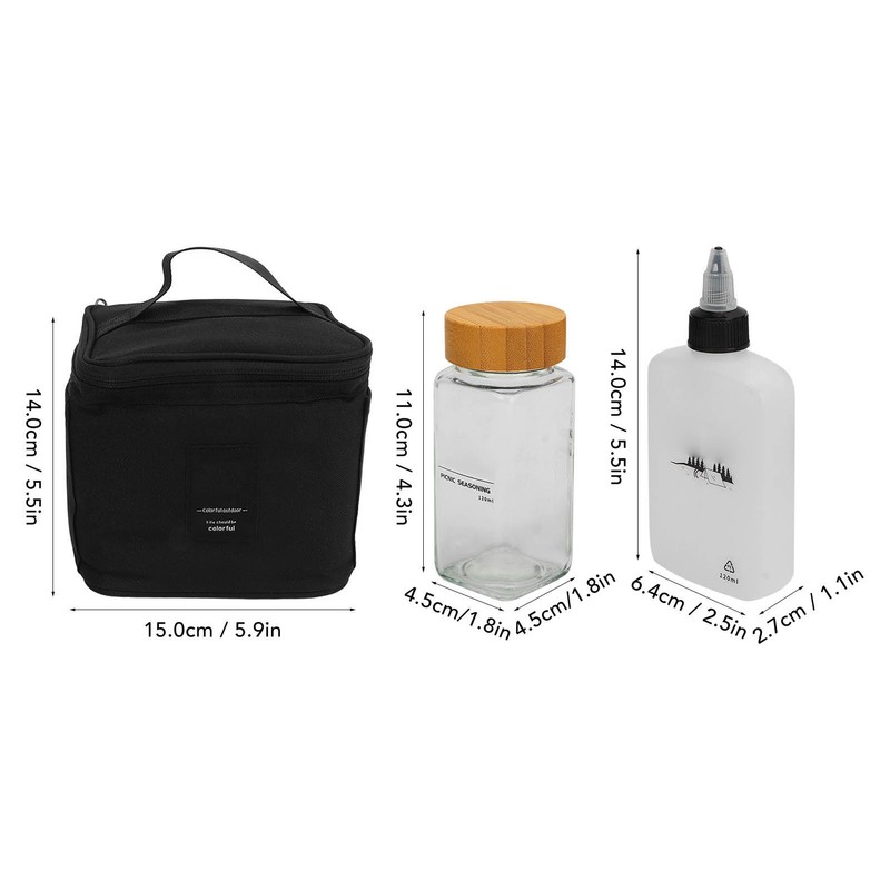 Camping Spice Bottle Kit Outdoor Picnic Spice Container Sealed Seasoning