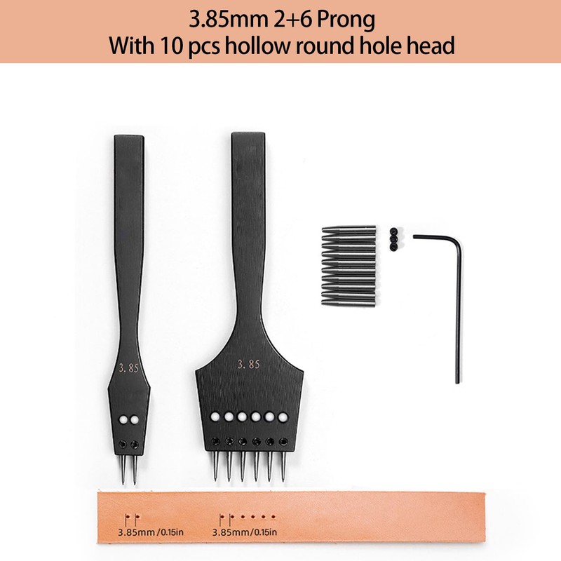 WUTA Removable Head Hole Punch Leather Chisel Stitching Professional Working