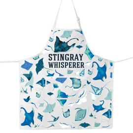 MYSOMY Stingray Kitchen Apron Stingray Lover Gift Stingray Manta Ray Apron Ray Fish Apron Stingray Whisperer Apron (STINGRAY UK1)