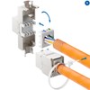 deleyCON 4 x CAT6a Keystone Jack Module with 2 x