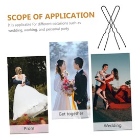 NOLITOY 50pcs u Shaped Bobby Hair Clips Black Metal Hair for Buns and Updo Hairstyles for Daily Use Parties and Hairdressing and Easy to Style