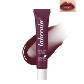 Lip Butter Balm Brown Sugar, Hydrating Tinted Butter Lip Gloss,Clear Lip Mask Lip Care Moisturizer,Smooth Lip Treatment, Non-Sticky Jelly Glow Reviver Fat Lip Oil,Thanksgiving Makeup Gift for Women-03