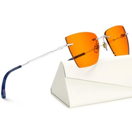 ANYLUV Rimless Blue Light Glasses for Woman, Anti Eyestrain Computer Reading Glasses, Stylish Blue Light Blocking Glasses