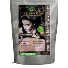 Henna Hair & Beard Dye - 100% Natural & Chemical Free - The Henna Guys (3 Pack, Dark Brown)