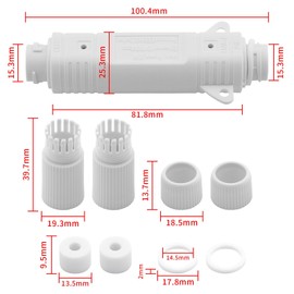 Leehitech Waterproof PoE Extender, IEEE 802.3af/at Standard Outdoor PoE Repeater with 10/100Mbps High Speed and 100m/250m Extension for Security Camera CCTV Surveillance