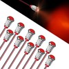 FICOLPO 10 Pcs LED Metal Waterproof Indicator Light, AC/DC 12-24V