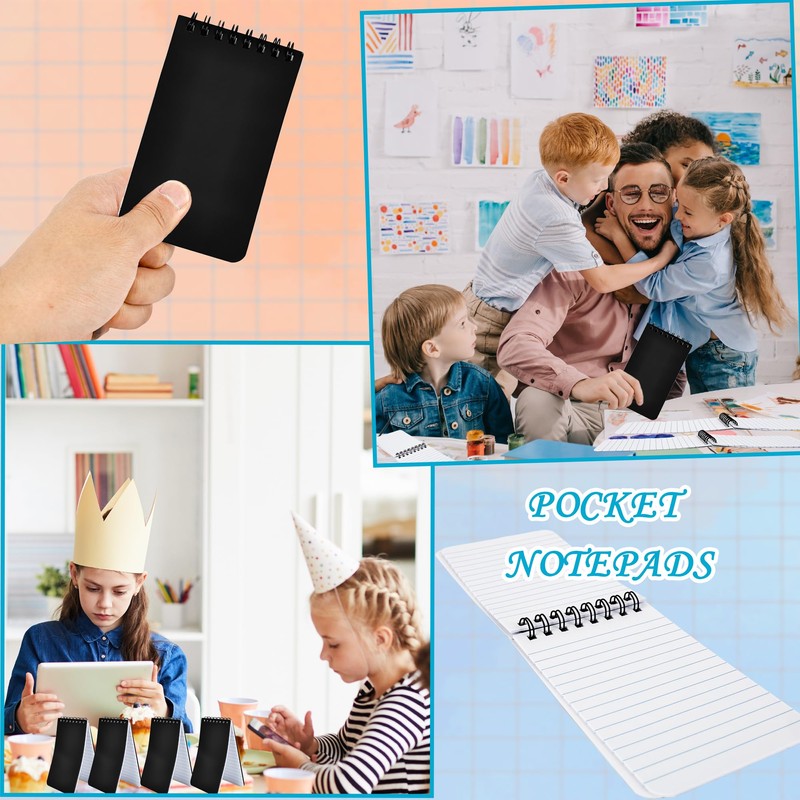 80 Pcs Mini Spiral Notebooks Bulk Black Pocket Notepads 3