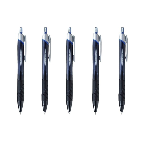 Uni-ball New Jetstream Extra Fine & ultra micro Point Retractable Roller Ball Pens,-rubber Grip Type -0.38mm-blue Ink-value Set of 5
