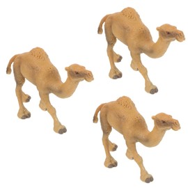 Vaguelly 3pcs Simulation Camel Model Camel Toy Figures Realistic Camel Figurine Small Camel Ornament Cartoon Camel Craft Artificial Camel Figure Toy Camel Decor Small Camel Statue Plastic