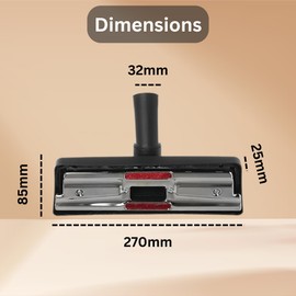 Replacement for Henry Hoover Head Vacuum Brush Head 32mm Compatible with Numatic James Henry Hetty Hoover NRV David & Basil Dual Pedal 270mm Extra Wide Floor & Carpet Tool Suction Nozzle Brush
