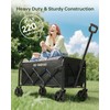 BG-BABYGO Collapsible Wagon Carts, Large Capacity Foldable Heavy Duty Garden