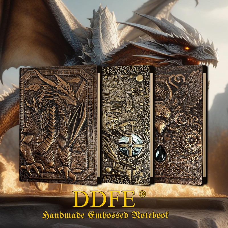 DDFE DND Journal Notebook,Unique 400 Page Book with 3D Embossed