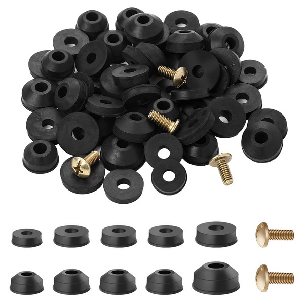 Faucet Washers,58 Pack Faucet Washer Assortment Kit Faucet Parts Washer