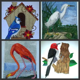 Nature Weaved in Threads, Amazing Birds Kingdom [Red Headed Woodpecker] [Custom and Unique] Embroidered Iron on/Sew Patch [7" *6"] [Made in USA]