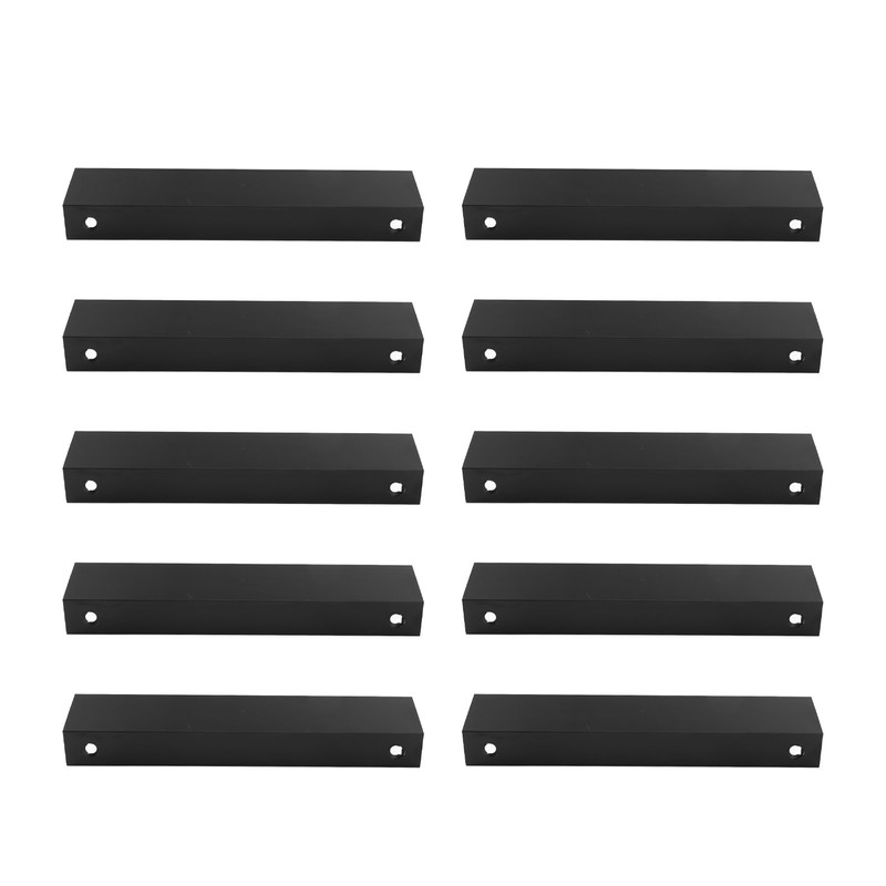 10 Pcs Finger Edge Pull Black Modern Aluminum Alloy 1mm