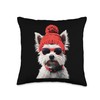 Yorkshire Terrier Dog Breed Winter Clothes Glasses Cool Dog Throw