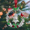 Mulumu 2024 Christmas Tree Ornament Metal Silver Hanging Rotatable Design