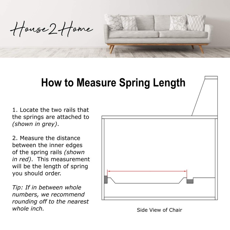 House2Home 25" Couch Spring Repair Kit to Fix Sofa Support