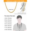 U7 Classic Wheat Chain for Women Men Stainless Steel /