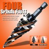 Four Spiral Flute Step Drill Bit for Metal,M35 Cobalt Unibit