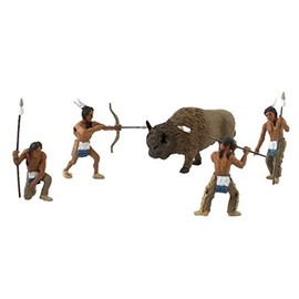 Scene-A-Rama Scene Setters Diorama Kit, Native American Hunt Mini-Figures