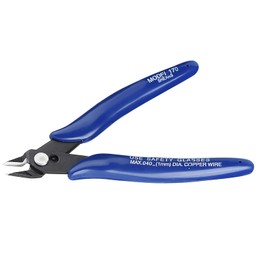Sxhlseller Pinzas de Corte Lateral Cortadores de Alambre 60 G Diseño Plano de Boca Oblicua Científica y Liviana para la Industria Electrónica, Procesamiento de Joyas, Pesca(Azul)