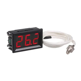 RUIZHI Industrial High Precision Thermometer, -30~800°C 12V Temperature Meter with K-Type Thermocouple M6 Probe
