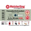 100 x MEISTERLING Facade Screws INOX V4A 5.5 x 35