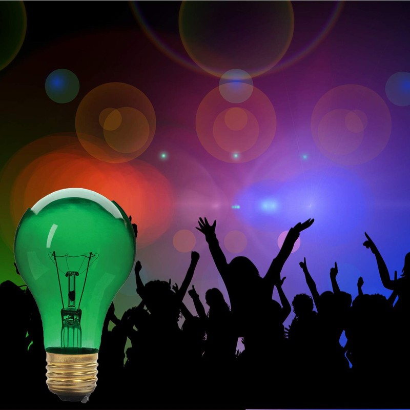 Xtricity A19 Incandescent Colored Light Bulb, 60W, E26 Medium Base,