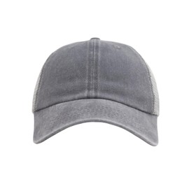 AOSMI Comfy Soft Vintage Washed Trucker Baseball Hat Adjustable Plain Blank Mesh Snapback Summer Sports Ball Cap Women Men Grey