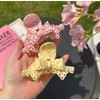 Medium Bow Hair Claw Clips, Double-layer Lace Bow Hair Clip