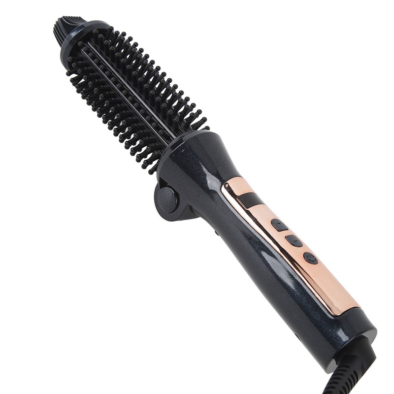 Foldable Hair Curler Straightening Brush Adjustable Temperature Anti Scald Ceramic