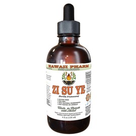 Hawaii Pharm Zi Su Ye Alcohol-Free Liquid Extract, Zi Su Ye (Folium Perillae) Dried Leaf Glycerite Natural Herbal Supplement, USA 4 fl.oz