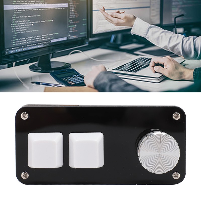 Macro Programming Keyboard Professional 2 Keys 1 Knob Blue Switch