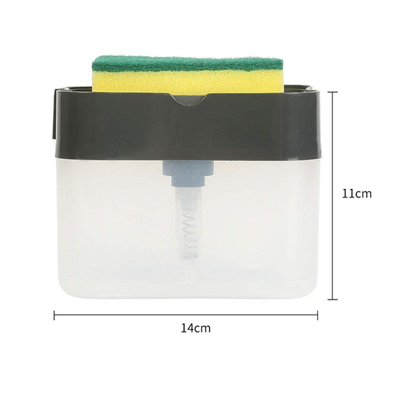 Liquid Soap Dispenser Set 2-in-1 Foaming Chrome Plastic Hand Pump