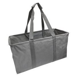 RETHINK YOUR ROOM Canvas Tote Bag, Large Foldable Reusable Totes for Shopping, Laundry, Groceries, Baby, Travel – Collapsible Canvas Tote Bags Bulk, Grocery Shopping, Blank, with Handles, Warsaw Grey