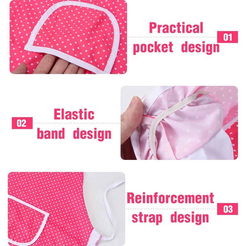 ZKGYUS Children's Apron Chef's Hat Set, Cooking Apron Children with