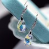 KEETEEN Dream Shine 925 Sterling Silver Color-Change Crystal Drop Dangle